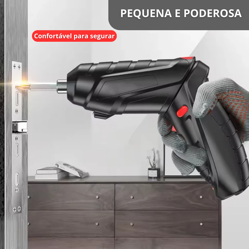 Parafusadeira Elétrica Sem Fio com Maleta – 47 Peças